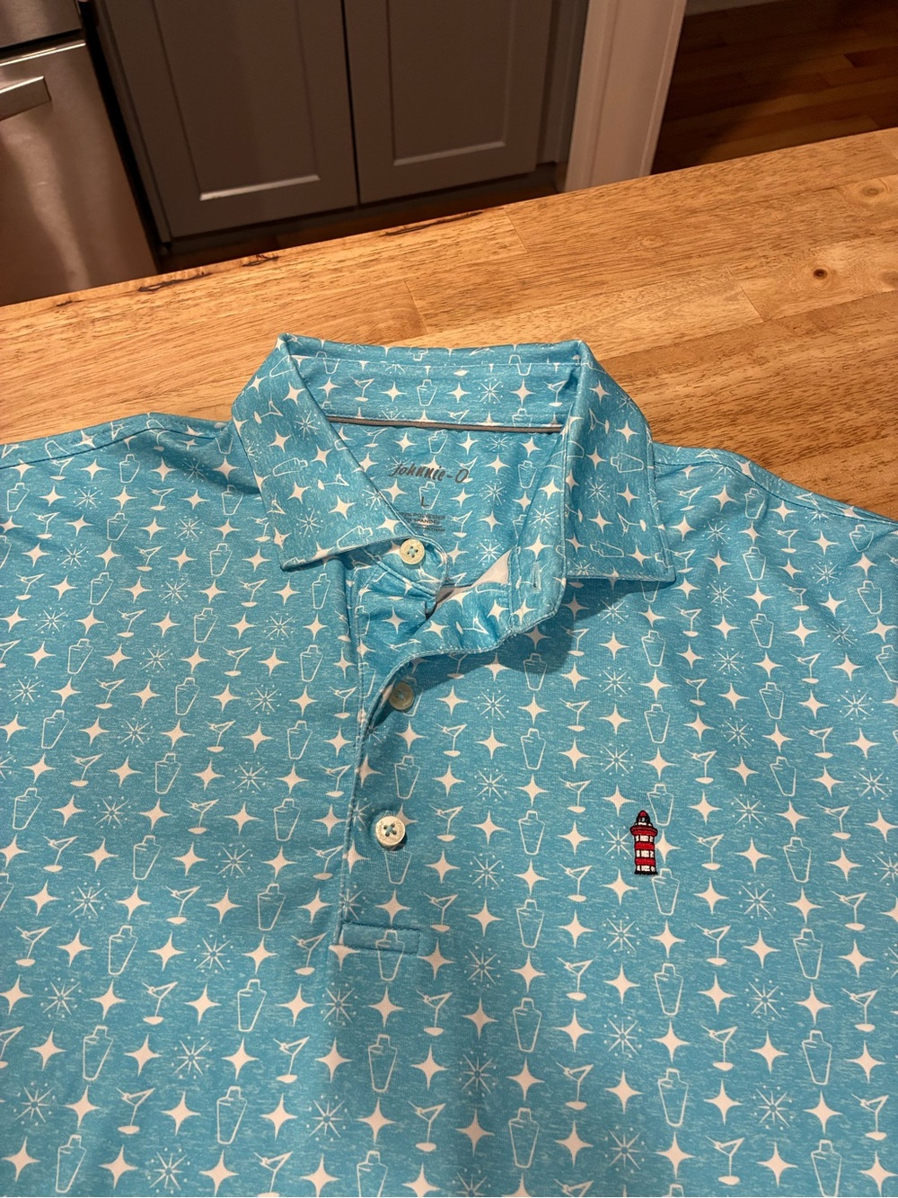 Harbour Town Johnnie-O Lighthouse Golf Polo Shirt Men’s L Blue Cocktails